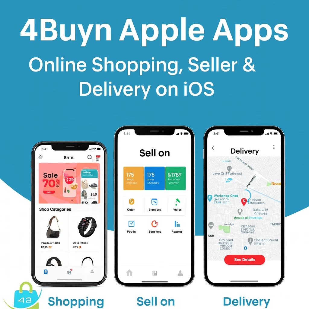 4Buyn Ecosystem on Apple: Buyer, Seller & Delivery Apps