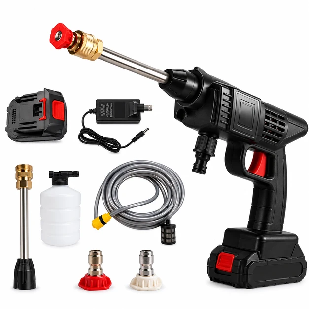 Cordless Electric Pressure Washer Gun with Battery...