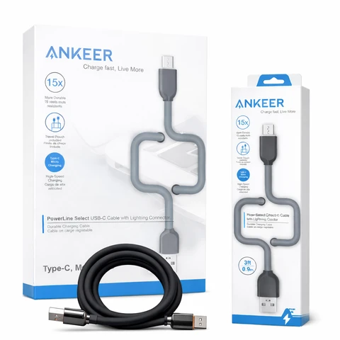 Fast Charging USB-C to Lightning Cable – High-Speed Charging & Data Sync Cable (0.9m)