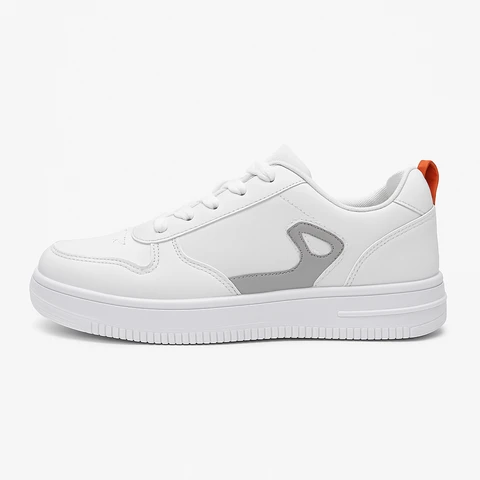 Men's White Casual Sneakers – Lightweight Lace-Up...