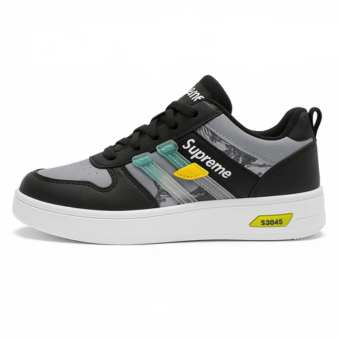 Men's Streetwear Casual Sneakers – Lightweight Lace-Up Fashion Shoes