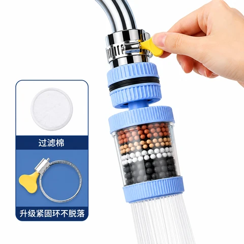 WaterLion 360° Rotating Faucet Water Filter – 6 La...