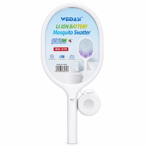 Weidasi WD-979 Rechargeable Electric Mosquito Bat with LED Light