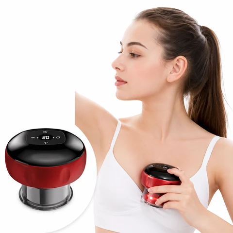 Electric Cupping Therapy Massager – USB Rechargeable 3-in-1 Smart Vacuum Massage Device with Heat Therapy
