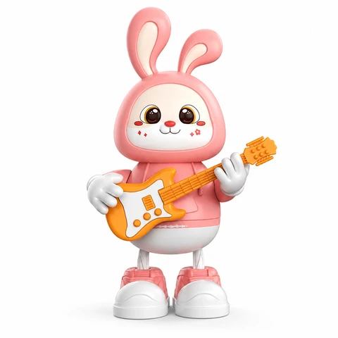 Rabbit Guitarist Dance Bunny Toy with Music & Flas...