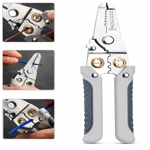 Multifunction Wire Stripper Pliers – 8-in-1 Wire C...
