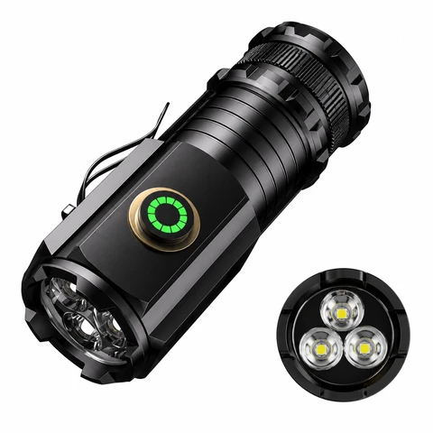 Mini LED Flash Light – 1200 Lumens USB Rechargeable EDC Tactical Flashlight with Magnetic Base