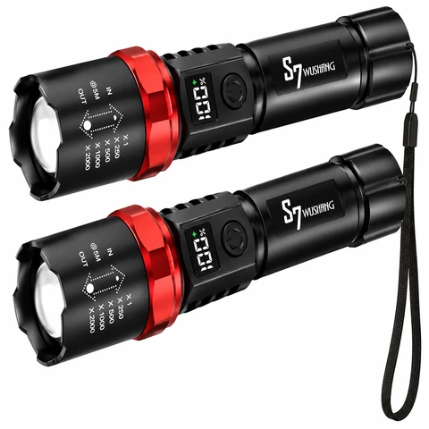 1 LED Rechargeable Torch Light – High Brightness Portable Handheld Flashlight with Type-C Charging