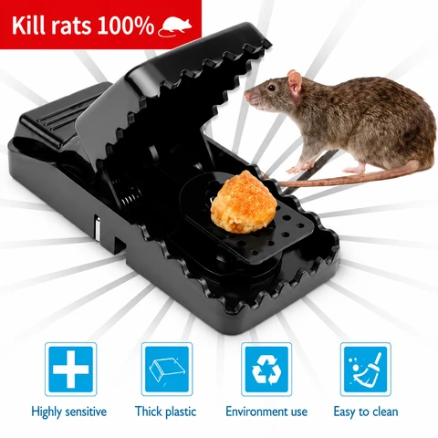 Heavy Duty Mouse Killer Trap – Reusable High Sensitive Rat Snap Trap for Indoor & Outdoor Use (5×3×3 Inches)